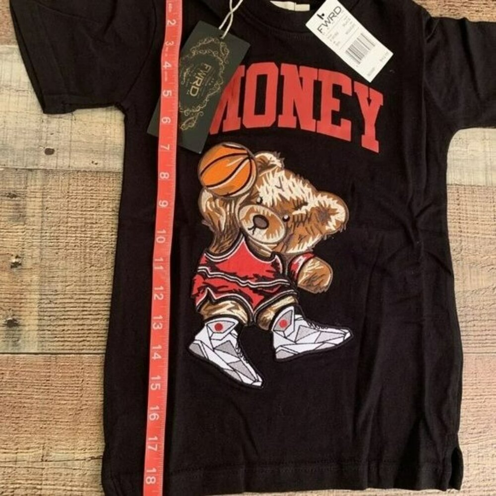 Fwrd Boy's T-Shirt Embroidered Baller Bear Money Nwt S (4) — image 6 of 6